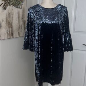 Blue Velvet Dress